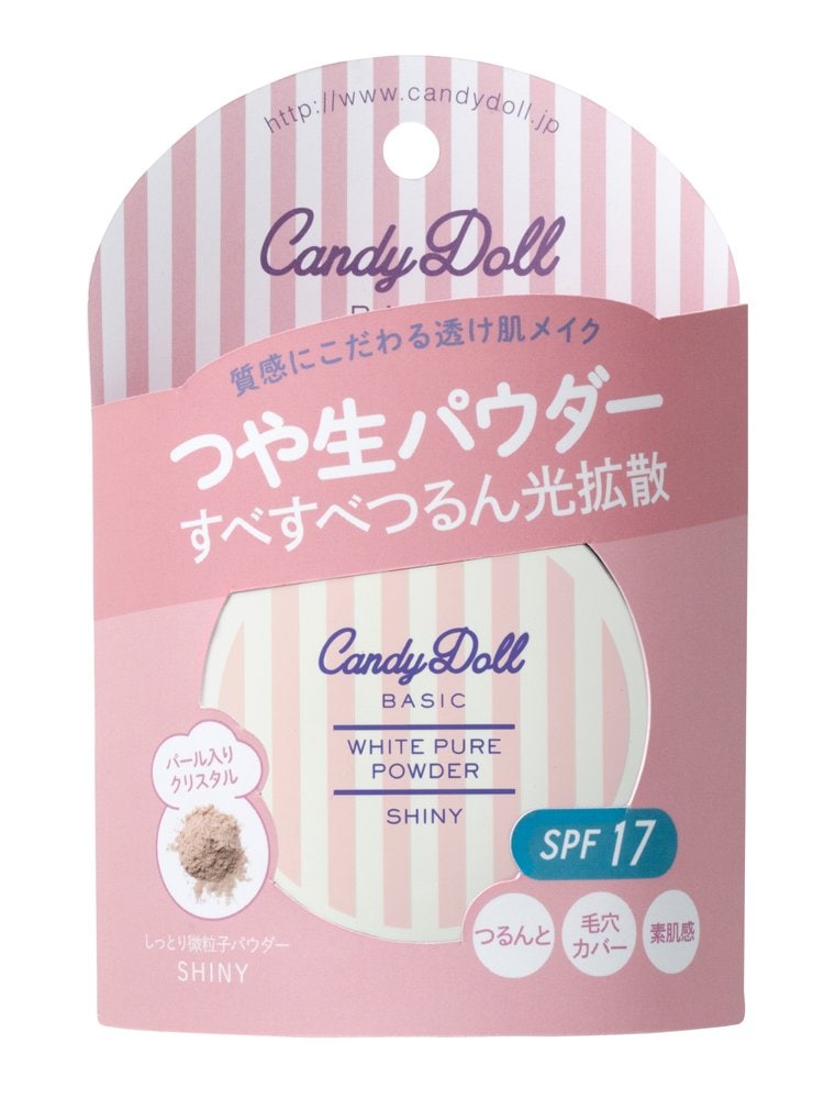 CandyDoll ホワイトピュアパウダー シャイニー 【 益若つばさ プロデュース 】 フェイスパウダー ベース 化粧下地 メイクアップベース コスメ ベースメイク 10グラム (x 1)