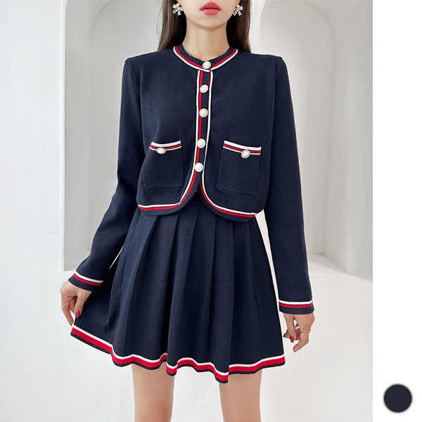 セットアップ レディース ニット 長袖 カーディガン 上下セット ミニ ショート丈 スカート アンサンブル カジュアル おしゃれ 春 秋 韓国 to27930