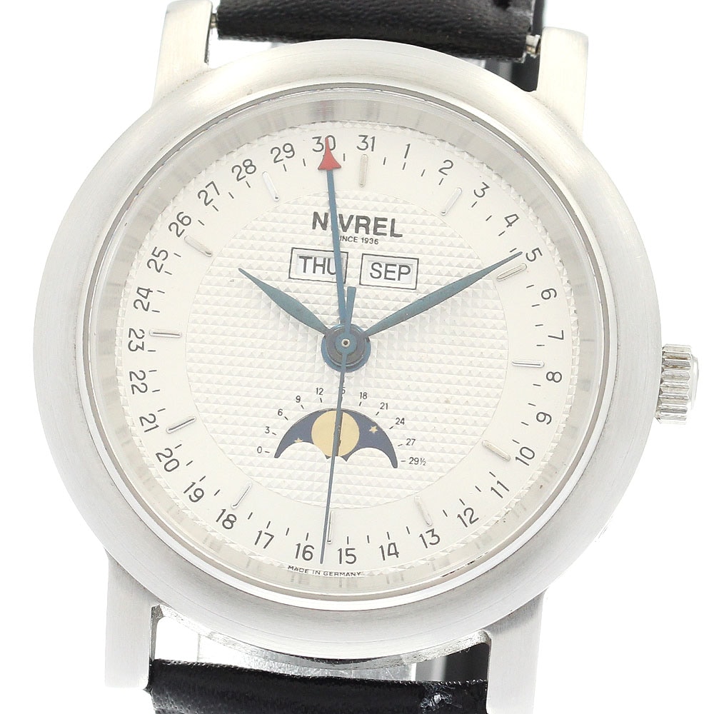 ニヴェル NIVREL N 436.001 トリプルカレンダー ムーンフェイズ 自動巻き メンズ 内箱付き_894366【中古】