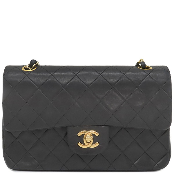シャネル CHANEL ショルダーバッグ マトラッセ 23 Wチェーン ラムスキン ブラック ゴールド金具 黒 ダブルフラップ ダブルチェーン A01113 0****** 【保存袋】【中古】