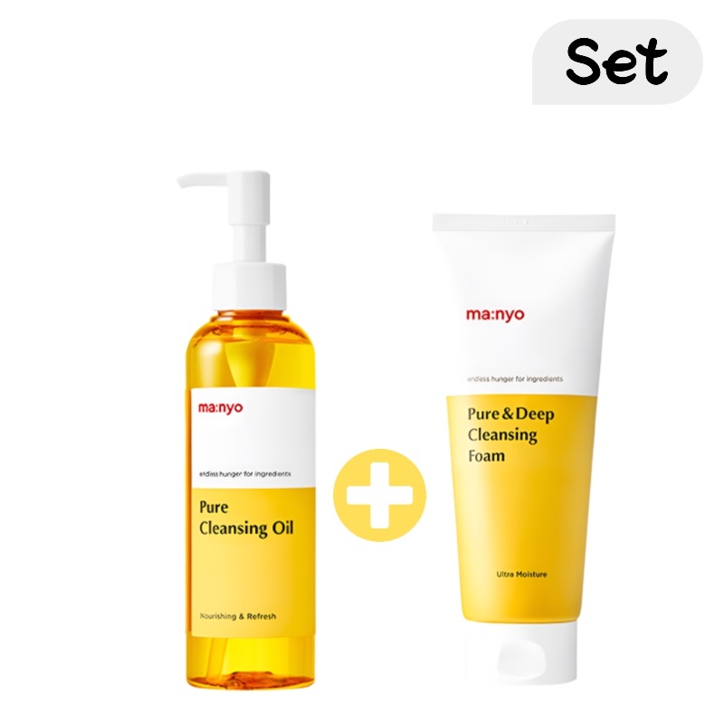ピュアクレンジングオイル 200mL+ピュアアンドディープクレンジングフォーム200ml韓国コスメ/毛穴汚れクレンジング/角質/栄養/保湿