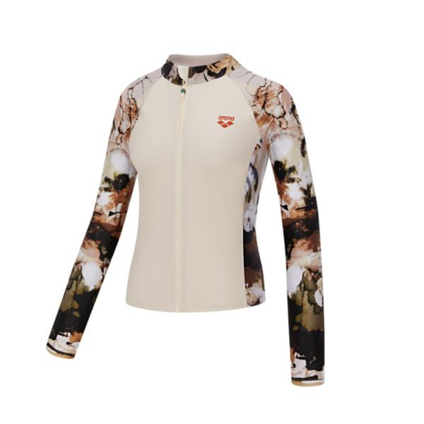 ネオ保護スリムフィットジップアップラッシュガードA6BL1PQ04（BRWDNV）