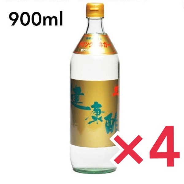 Qoo10] 健康酢 900ml 4本セット リンゴ酢