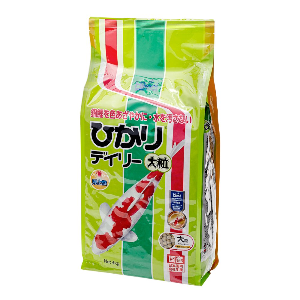 鯉の餌　ひかりデイリー　大粒　浮上性　４ｋｇX４袋　錦鯉　餌　飼料　お一人様１０点限り　ＣＲＣ10―41―70―10―00