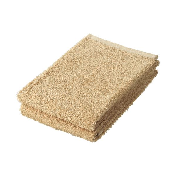 （まとめ） 林テラカラータオル フェイスタオル ベージュ FN602428 1パック（2枚） [x10セット]