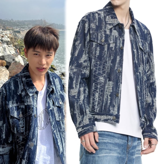 【NCT着用】MAISON MINED BREAK UP BIKER DENIM JACKET 2COLORS