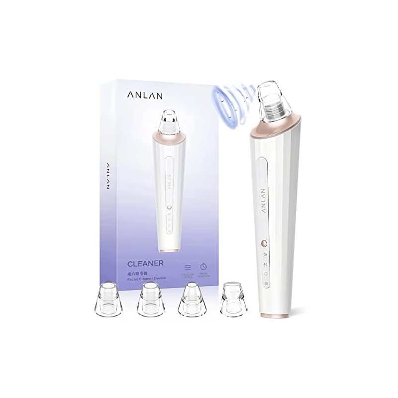 毛穴吸引器 毛穴ケア吸引器 汚れ吸引 3段階吸引力 USB充電式 4つの吸引ヘッド付属 男女兼用