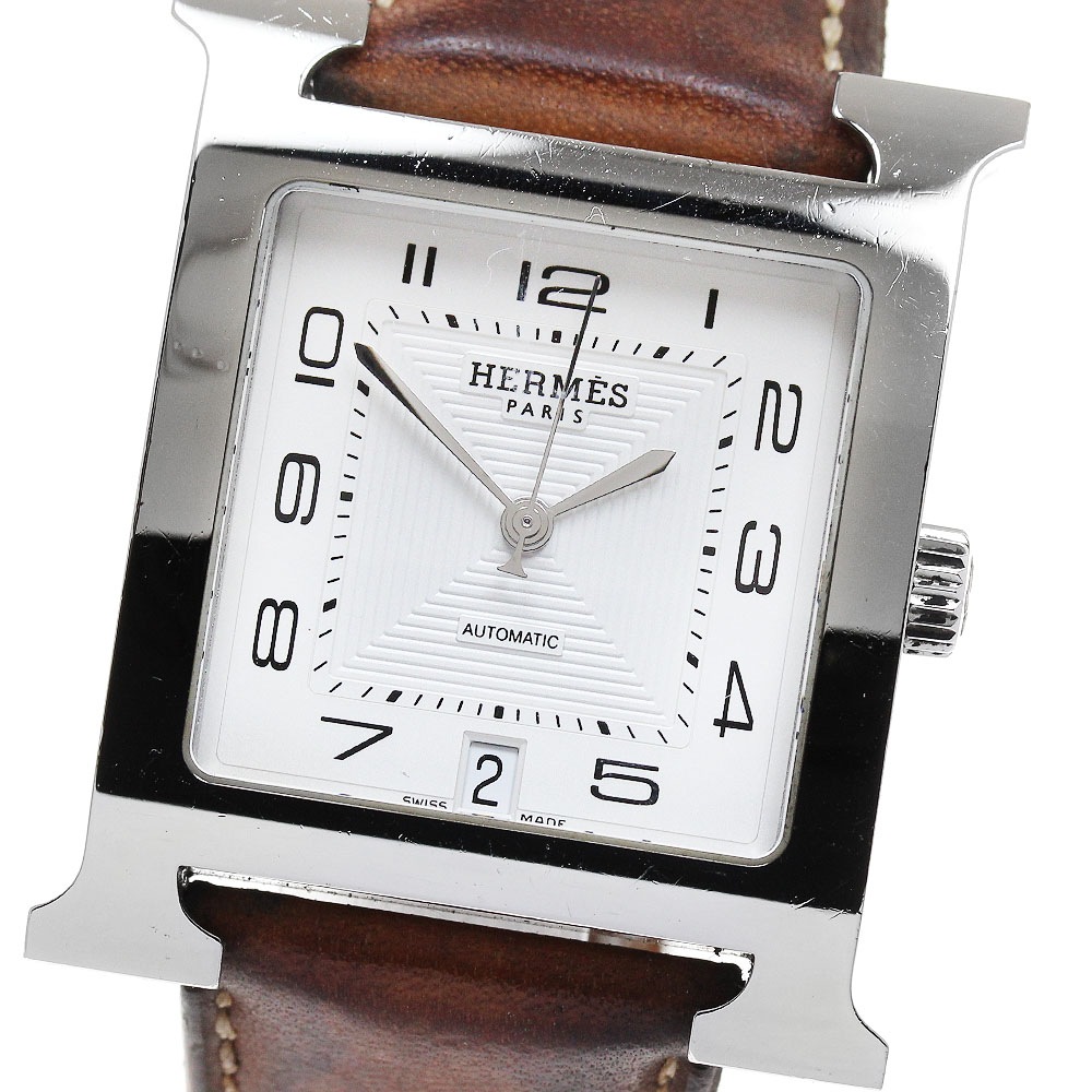 エルメス HERMES HH2.810 Hウォッチ デイト 自動巻き メンズ _868054【中古】