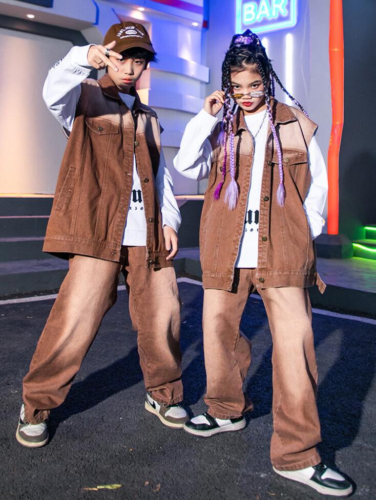演出服 イベント ベスト 練習着 子供ダンス衣装 子供服 ストリート hiphop ダンスセットアップ パンツ ヒップホップ レッスンダンスウェア K-POP 2点セット3点セット 団体服 ステージ