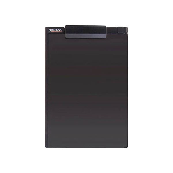 (まとめ) TRUSCOペンホルダー付クリップボード(マグネット付) A4縦 黒 TCBM-A4E-BK 1個 (×30セット)
