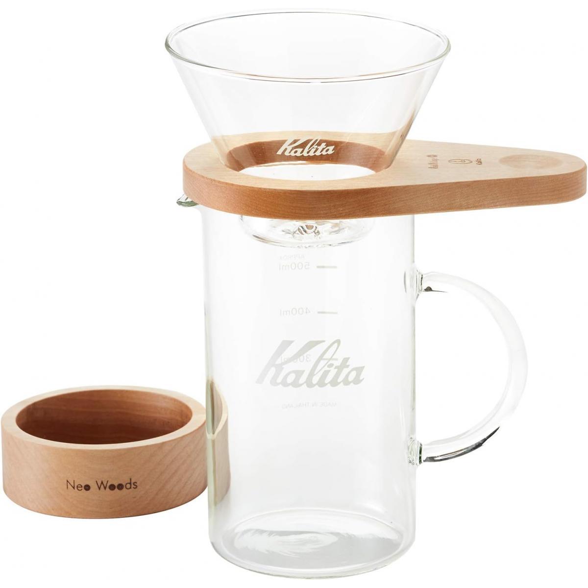Kalita カリタ 44316 WDG-185 しずく型セット コーヒードリッパーセット ネオウッド Jug500 ポアオーバー ハンドドリップ ウェーブフィルター185