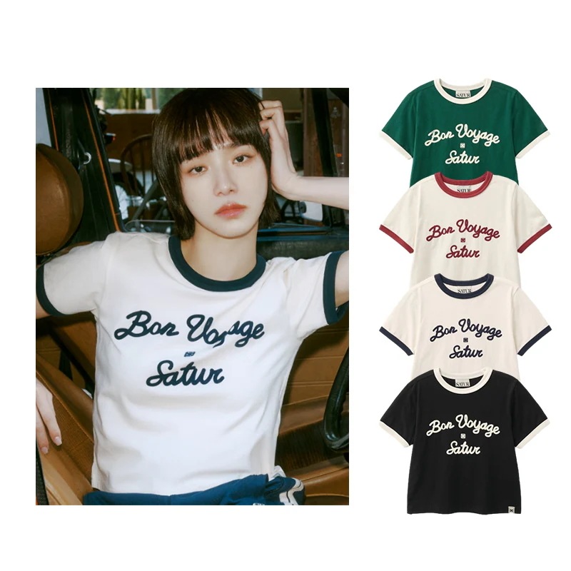 BON VOYAGE ロゴ 半袖 ラウンドネック Tシャツ・カットソー [4カラー]