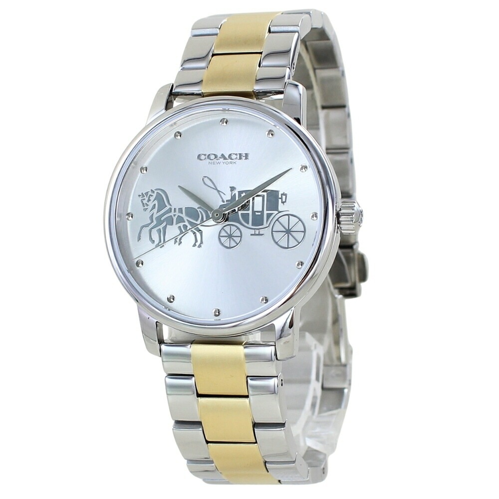 コーチ 腕時計 手表 レディース ブランド シンプル おしゃれ グランド ステンレス ブレスレット 時計 大人 女性 女性用腕時計 誕生日 結婚祝い 結婚記念日 プレゼント 仕事用 通勤 通学 成人式