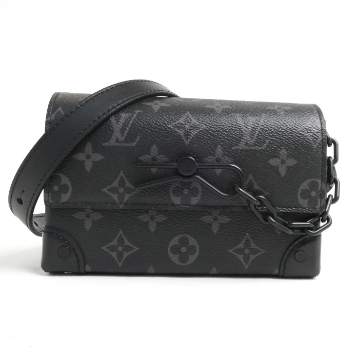 LOUIS VUITTON ルイヴィトン スティーマー ウェアラブルウォレット ショルダーバッグ エクリプス ブラック グレー M81783 ICチップ メンズ 中古
