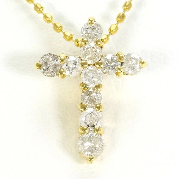 K18 18金 YG イエローゴールド ネックレス ダイヤ 0.3 ジュエリー 中古