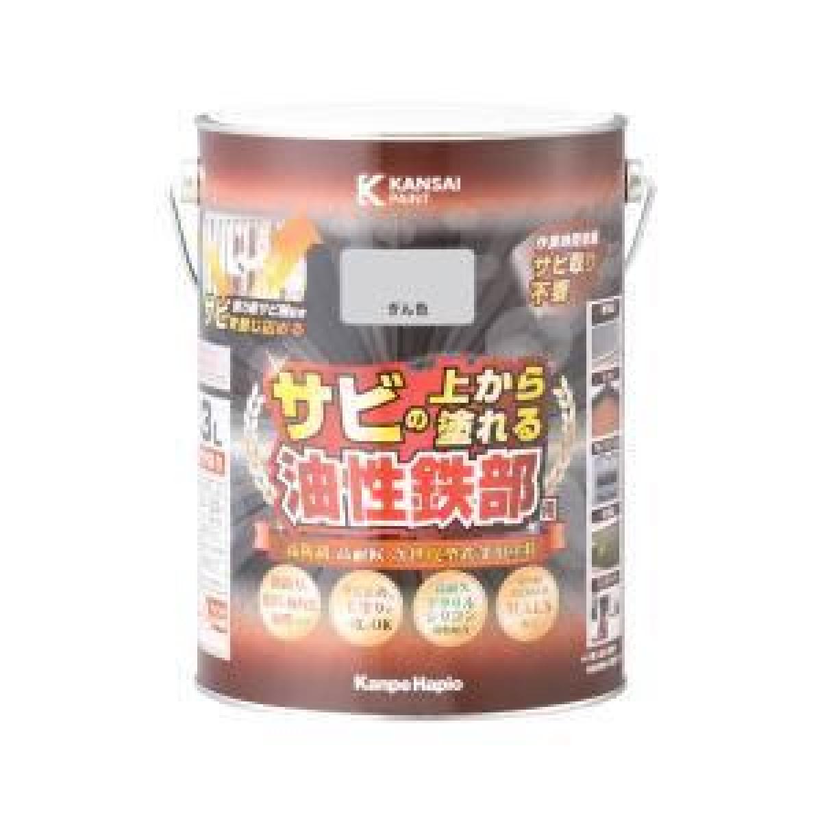 カンペハピオ 油性鉄部用S ぎん色 3.0L 油性塗料