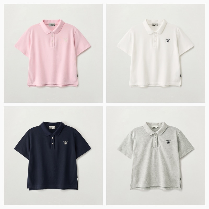 【SATUR】26SS (W) LOREN PIQUE POLO T-SHIRT : 4COLORS