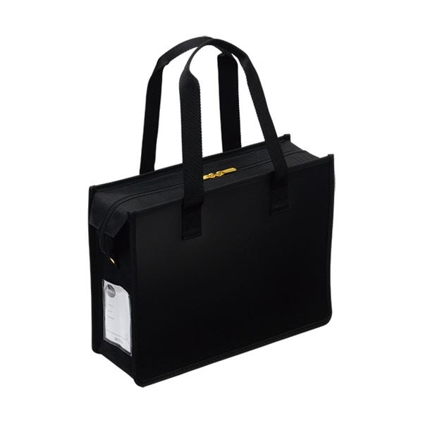 （まとめ） サクラクレパスノータム オフィストートバッグJ ファスナー付 ブラック UNT-A4JC#49 1個 (×3セット)