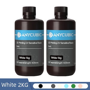 AnyCUBIC-3Dプリンター用のUV樹脂,フォトンボの基本的な3Dプリンター,500g,1kg,印刷材料 WHITE-2KG