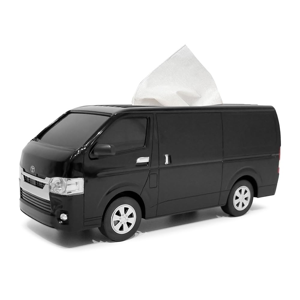 ティッシュケース トヨタハイエース ブラック