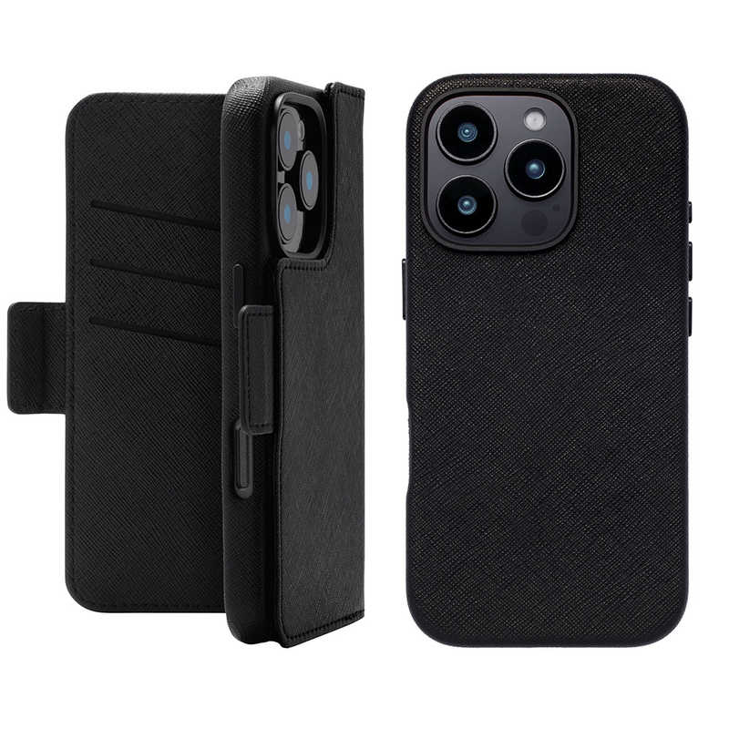 CCCフロンティア　2Way Mag Flip Case for iPhone 16 Pro black　UNI-CSIP24LP-2MPGN