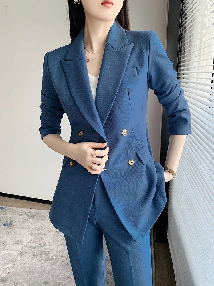 5ファッションのブレザーの韓系スーツ ワイドパンツ 職業服 作業服 OLオフィス ビジネス 入園式 入学式