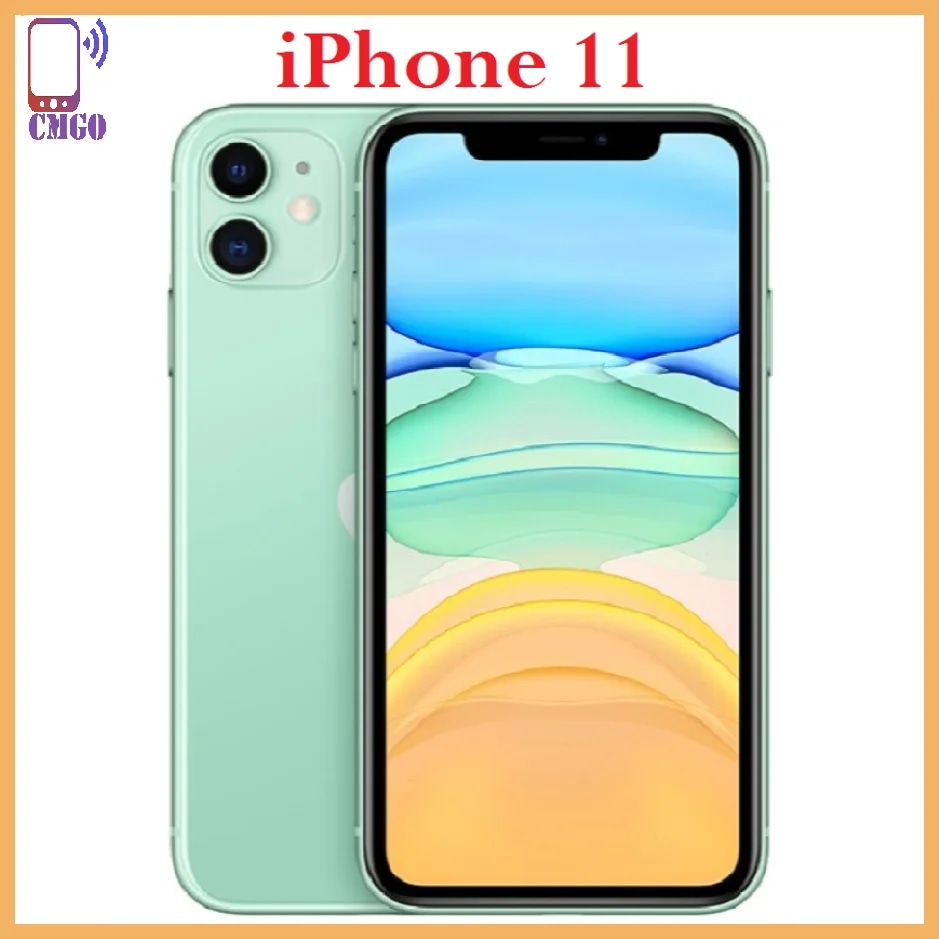オリジナルロック解除アップルiphone 11 64ギガバイト/128ギガバイト/256ギガバイト3110 12000mahデュアル12MPカメラA13 6.1インチ液晶画面のios lte 4グラ
