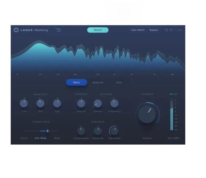 スマートワンキーマスターミキシングプラグインLANDR Mastering ProはWinをサポートしています