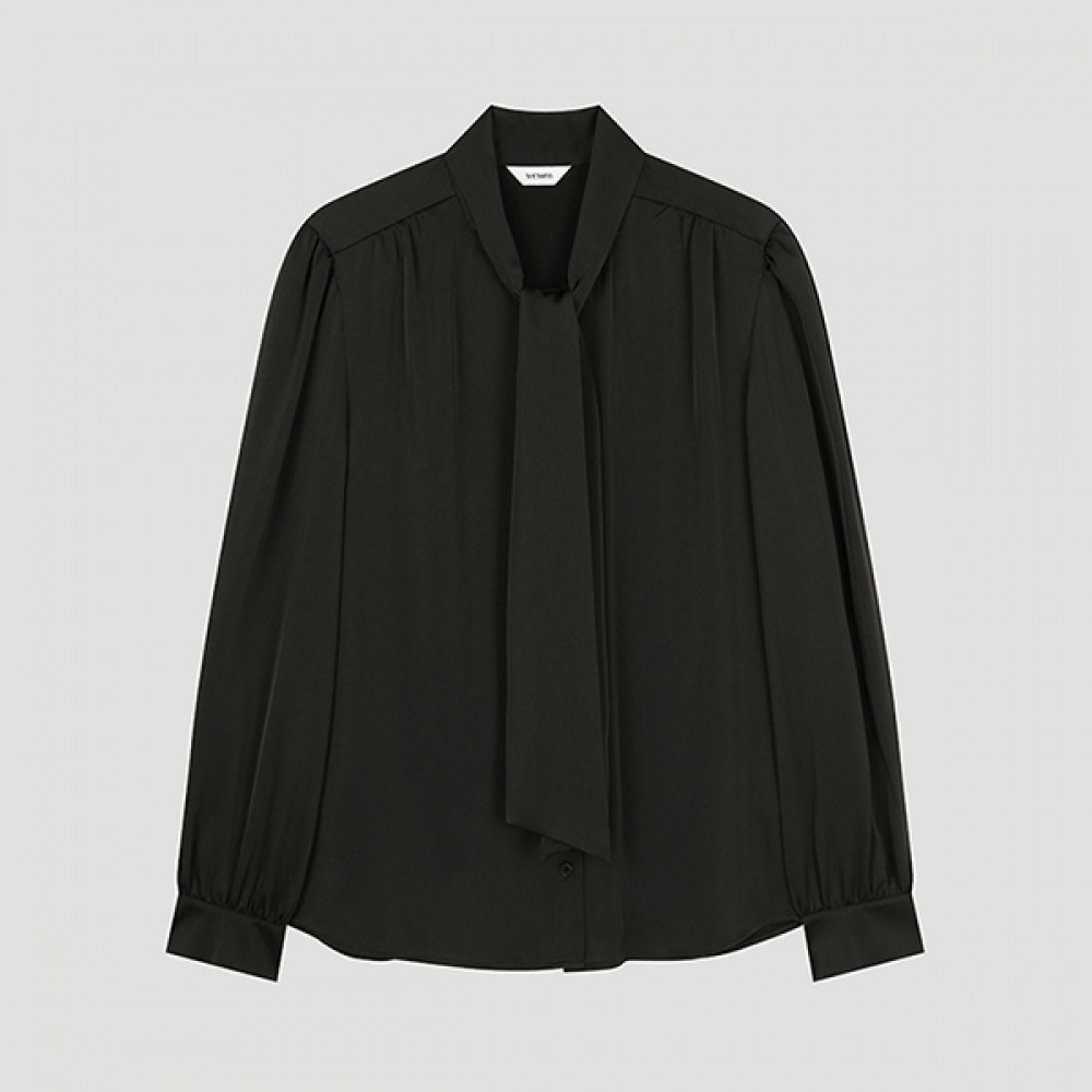 (シーズミス) シャーリングタイネックブラウス_Swwblo41020_DG