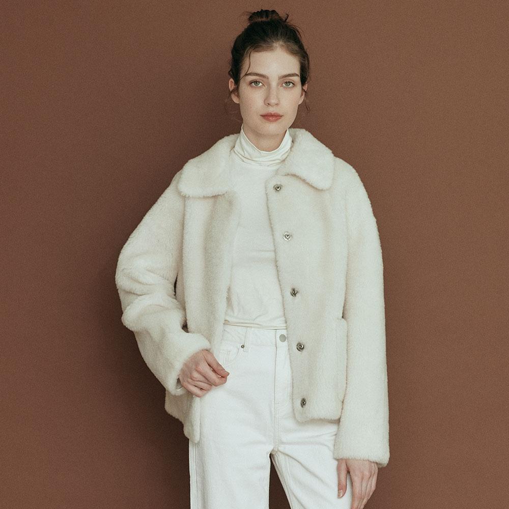 【LEFT SEOUL】 REAL WOOL CROP JACKET : 3COLORその他 アウター