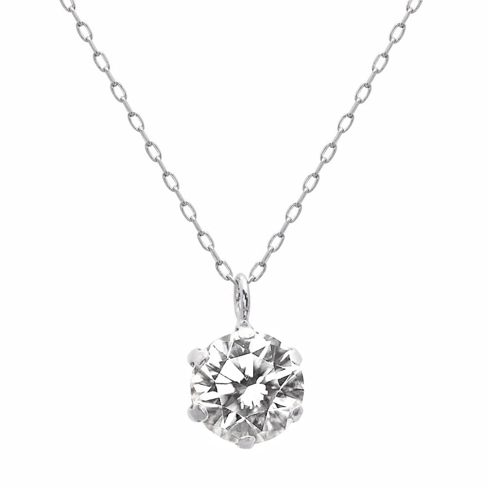 PT 天然ダイヤモンド H/I1/GD 0.5ct 6本爪 プラチナネックレス TDL鑑定書付 ジュエリー アクセサリー ファッション小物 数量限定 特別価格 ケース付き 贈り物 日本