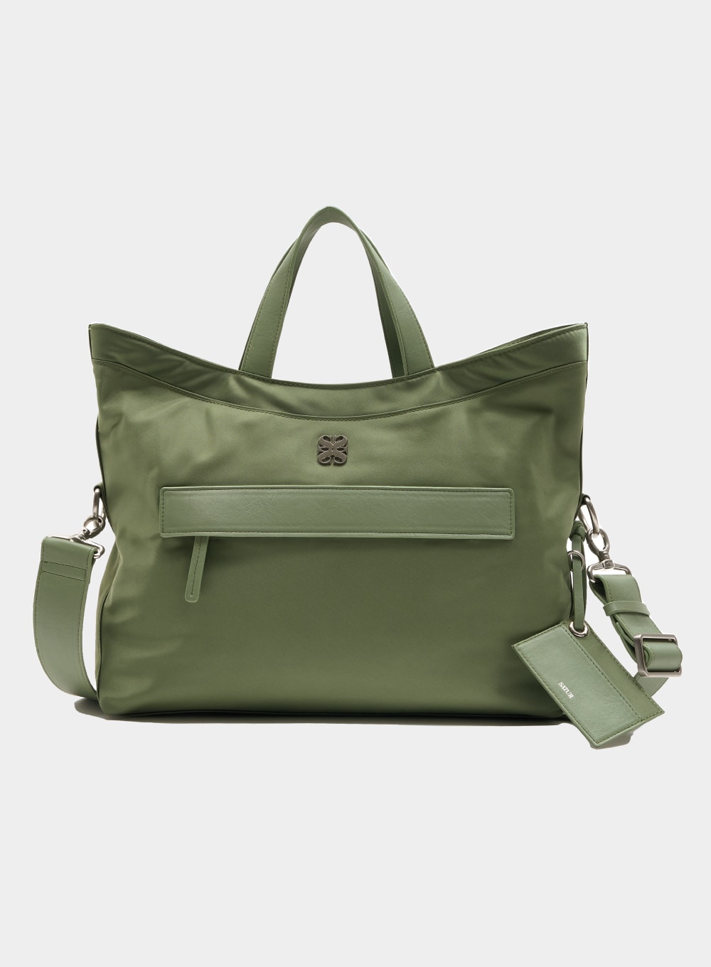 【SATUR】 SATUR ALL DAY NYLON TOTE BAG : OLIVE KHAKI