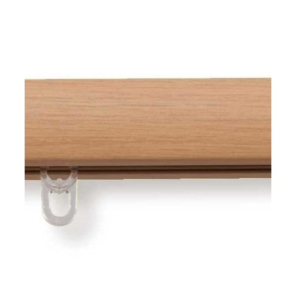 カーテンレール ロアール 3.0mシングル 木目ミディアムI0823 メーカー直送