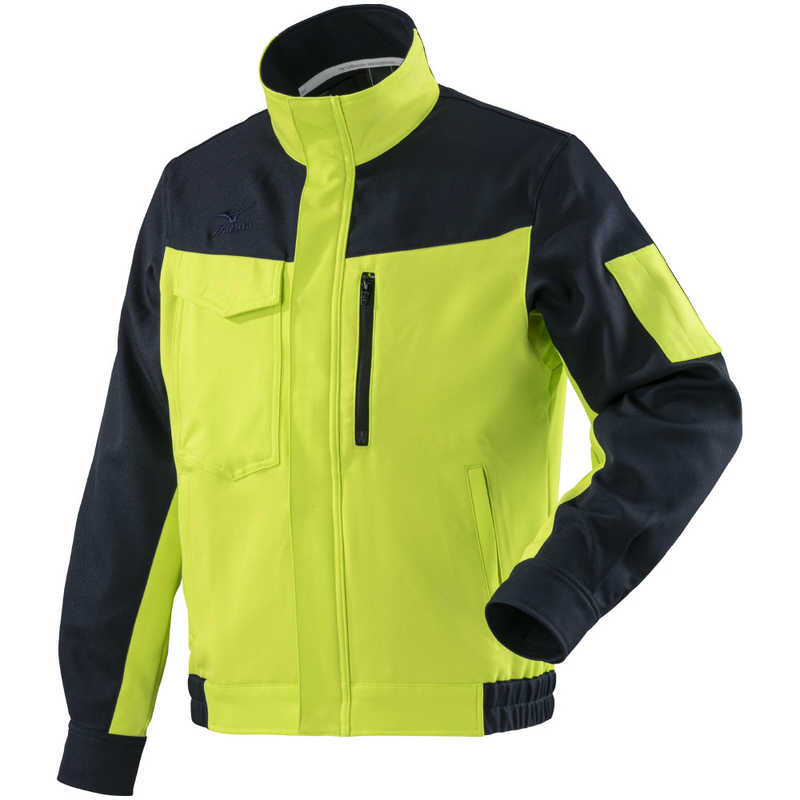 ミズノ　ワークジャケット(通年素材) ［ユニセックス］ XL 85：ネイビー×ライムグリーン　F2JE018685 7,473円