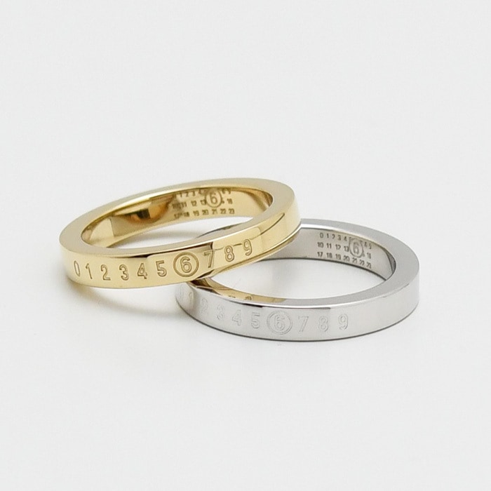 MM6 MAISON MARGIELA メゾン マルジェラ 指輪 リング Numeric ミニマル3MM SM6UQ0059 P6469 レディース ゴールド シルバー ユニセックス 刻印 シグネチャ