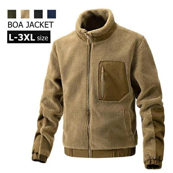 2026年新製品 ボア パーカー メンズ　裏起毛 ボア トレーナー ボアジャケット プルオーバー トップス きいサイズ ファーコート ボアパーカー メンズ もこもこ カーディガン　フワフワ モコモコ