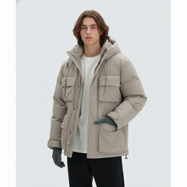 SNOWPEAK APPAREL ランド フード ヘビー ジャケット S24WMTDJ30 ベージュグレー