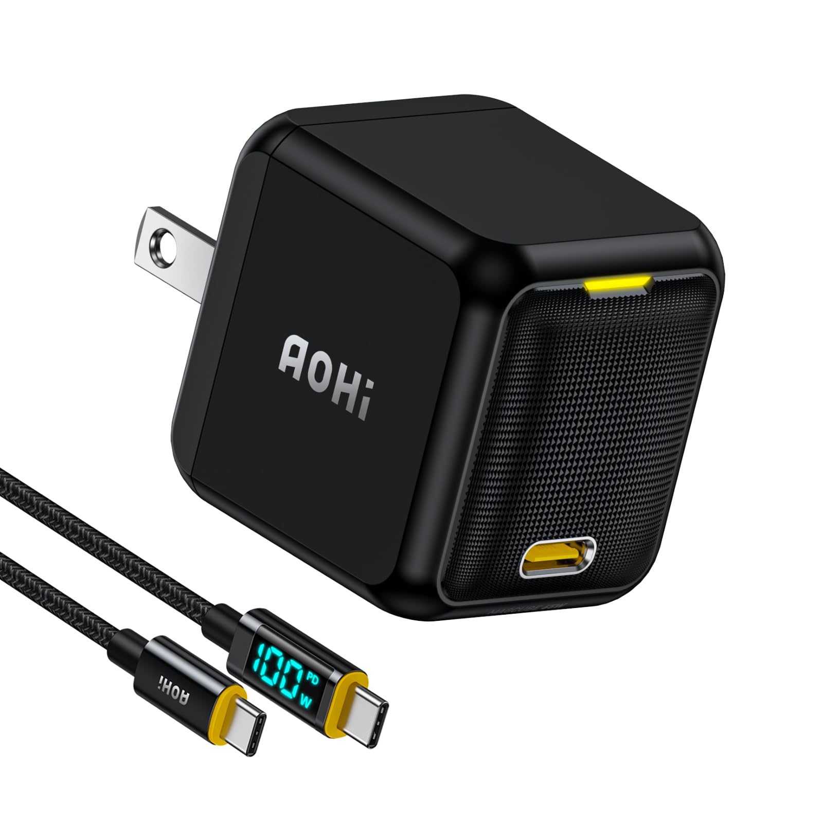 AOHI pd 充電器 65w 対応 USB‐C ac アダプター 急速充電 65w 65w usb-c 充電器 (新型GaN 窒化ガリウム採用/PSE技術基準適合) 充電器 type-c iPhon