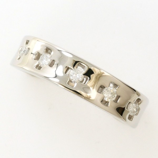 PT900 プラチナ リング 指輪 14号 ダイヤ 0.16 総重量約5.0g ジュエリー 中古