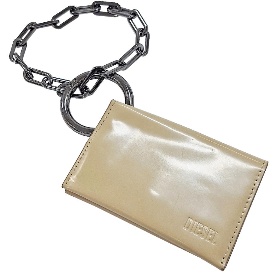 DIE カードケース X08068-P4224-T2089 レザー メタルチェーン 付き