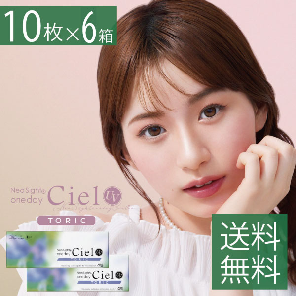 ネオサイトワンデー シエル ＵＶトーリック 6箱 （10枚入）　カラコン度あり/度無しアイレ乱視