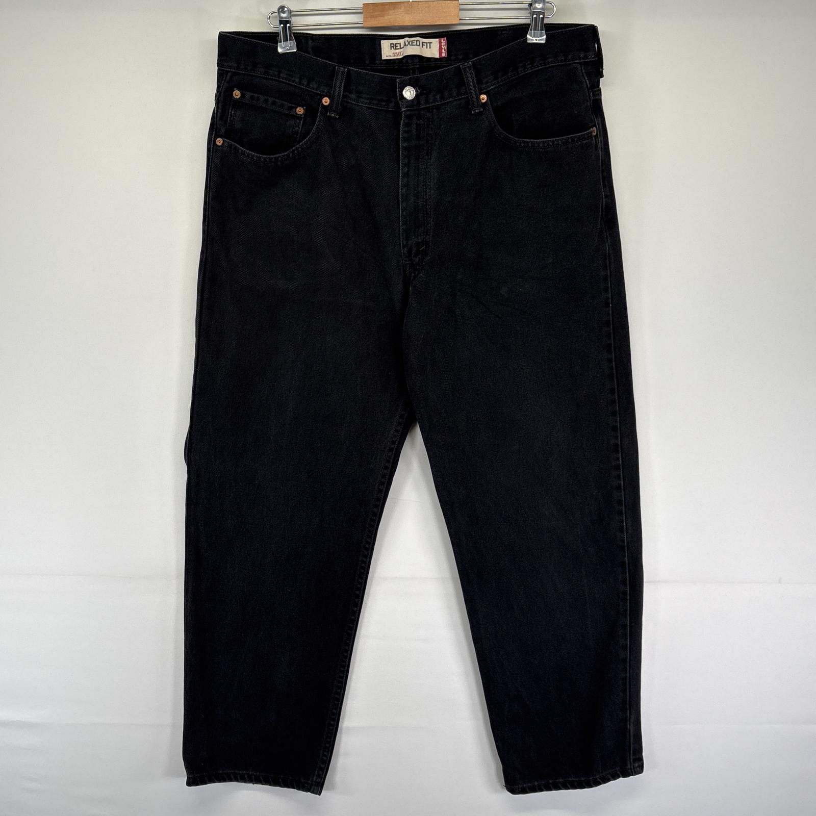 古着 デニムパンツ 550 テーパード 5ポケット ジーンズ ジーパン 5ポケット 長ズボン w38 L30 ブラック メンズ