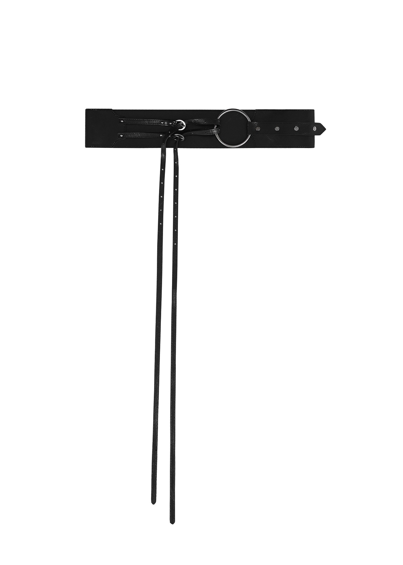 【BOHEMIANSEOUL】 TWO BUCKLE BOLD BELT : BLACK