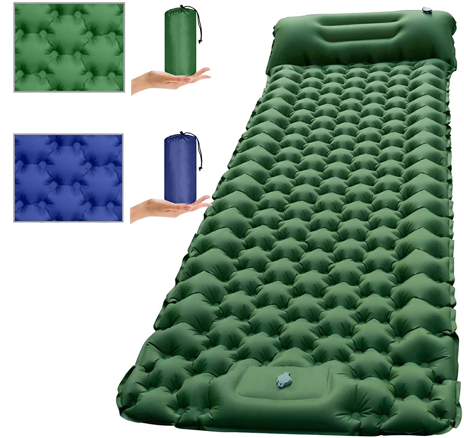 【在庫一掃】【2個セット】エアーマット エアーベッド アウトドアマット 車中泊マット テント キャンプ 超軽量 防水 防潮 防災 枕付き折畳み式 無限連結可能 コンパクト 40Dナイロン+TPU生地 8,765円