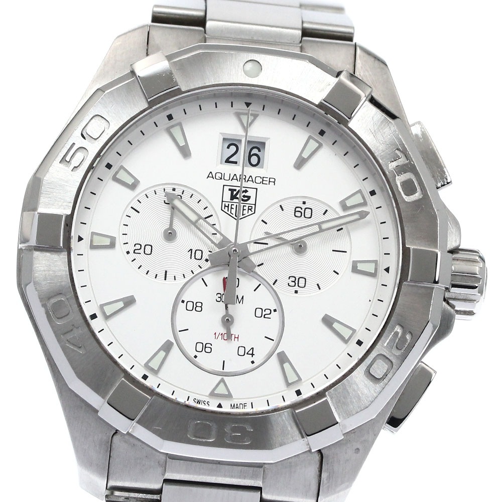 タグホイヤー TAG HEUER CAY1111-0 アクアレーサー クロノグラフ デイト クォーツ メンズ 箱・保証書付き_875678【中古】 87,780円