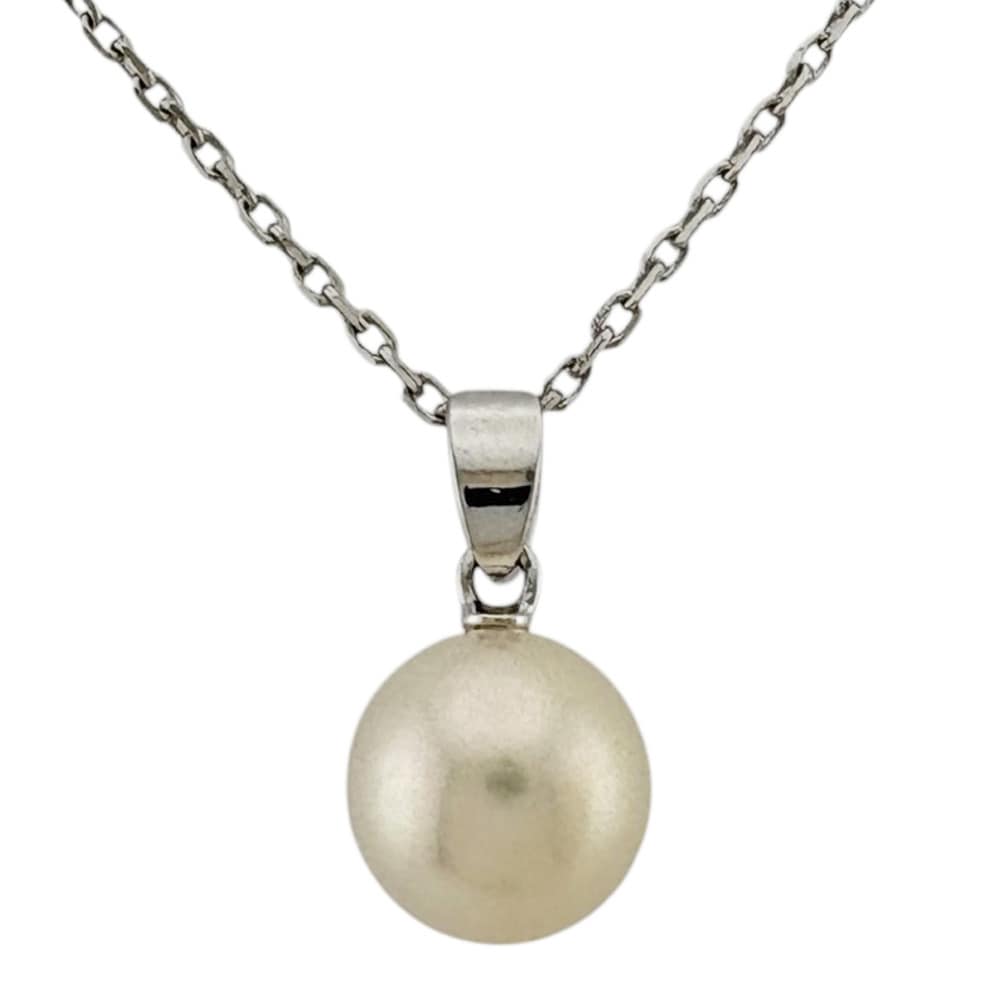ミキモト ネックレス 18金 K18ホワイトゴールド パール MIKIMOTO 中古 美品