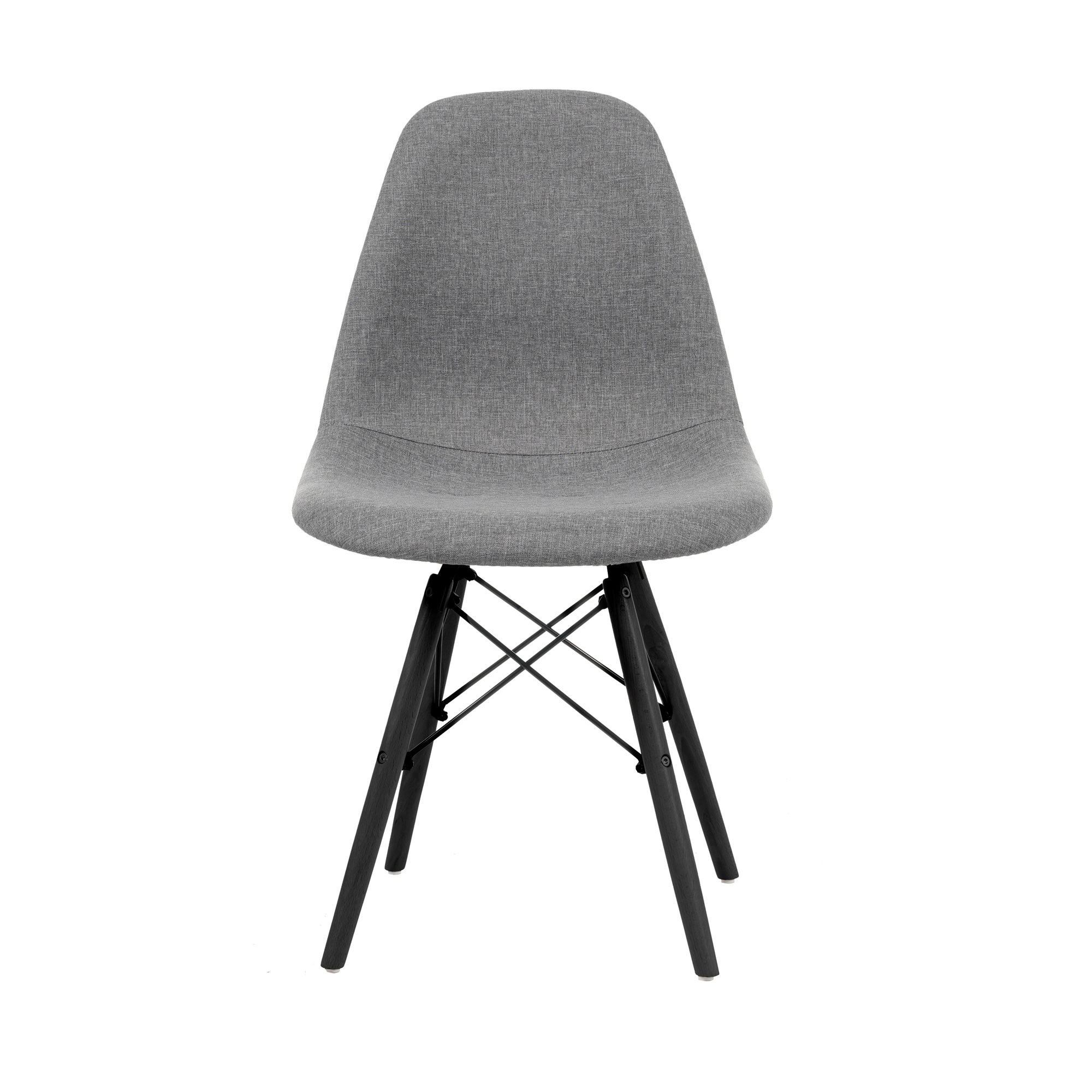 416【2脚】【グレー座面＆ダークブラウン脚】【ファブリック】イームズチェア リプロダクト ダイニングチェア ダイニングチェアー イームズチェア DSW eames イームズ チェアー DSW イーム