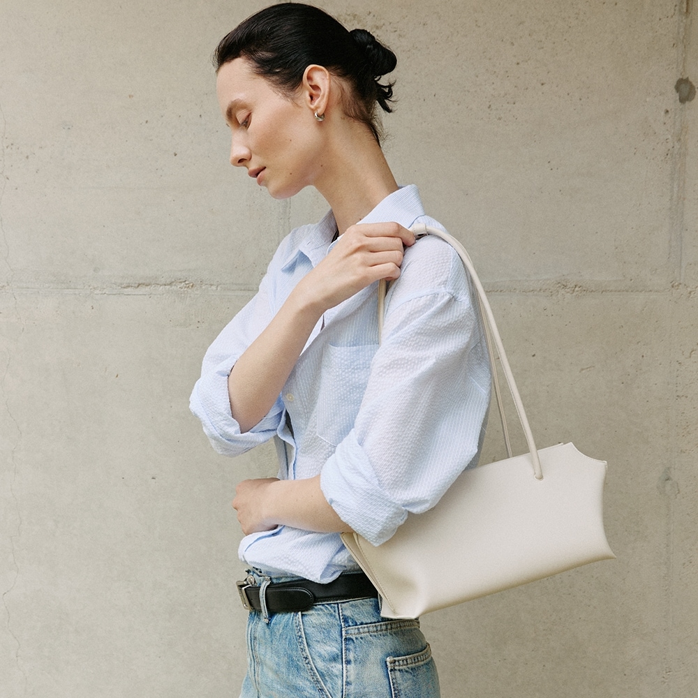 Moremore RIVA BAG _ アイボリーショルダーバッグトートバッグ