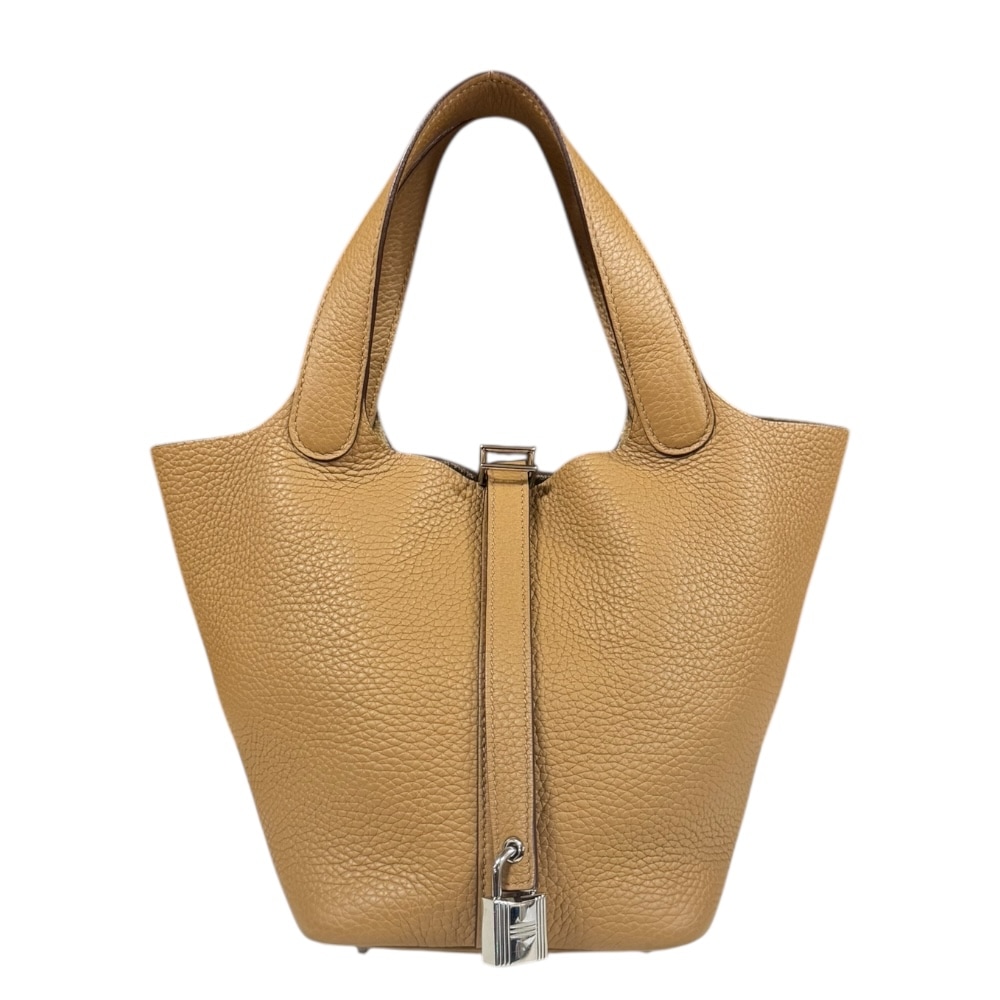 エルメス ピコタンロックPM ハンドバッグ トリヨン ブラウン HERMES 中古 美品