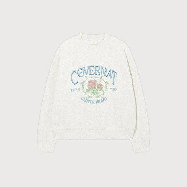 M 長袖Tシャツ CQK CO2501CR74-OT ウーマン ヴィンテージ グラフィック スウェットシャツ オートミール